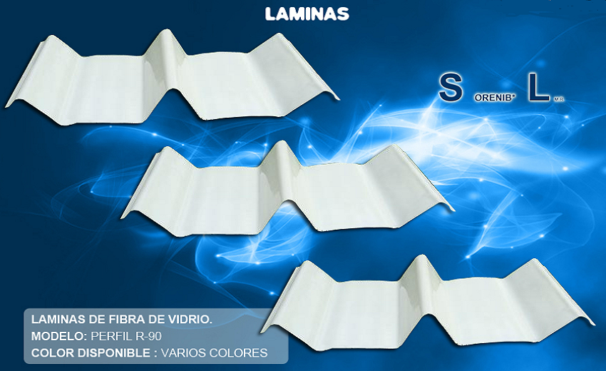 LAMINAS DE FIBRA DE VIDRIO R-90